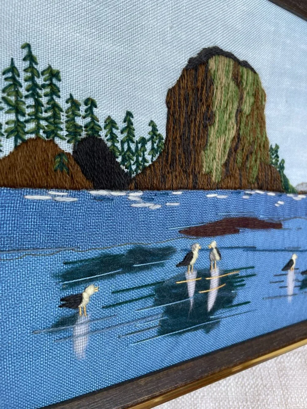 Vintage wool embroidered
